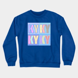 KY 4 square pastels Crewneck Sweatshirt